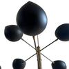 Mid Century Modern 8 Light Chandelier, Black Sputnik Ceiling Light for Living Room Bedroom Kitchen, E Base