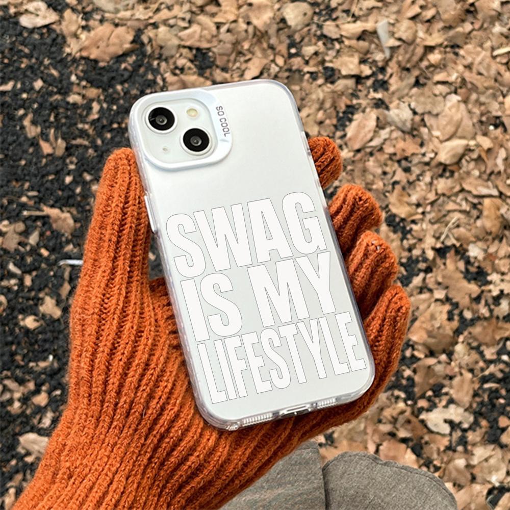 Hip-hop Swag logo lifestyle fashion Phone Case For lMDColor Silver Shell For lPhone 17 16 e 15 14 13 12 11 Pro Max Plus