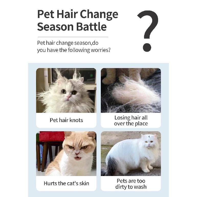 ROJECO Pet Spray Hair Comb Professional Electric Hair Straightener Comb Brush For Cat Pet Massage Comb Steam Brush For Hair Care