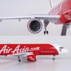 Игрушечный самолет 47 см Авиалинии Air Asia A320 Neo модель самолета с колесами и шасси, со светом(Сенсорное или Звуковое Управление) Для собранных