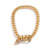 Ingemark Exaggerated Heavy Metal Belt Choker Necklace for Women Punk Thick Chunky Clavicle Chain Grunge Jewelry Steampunk Men