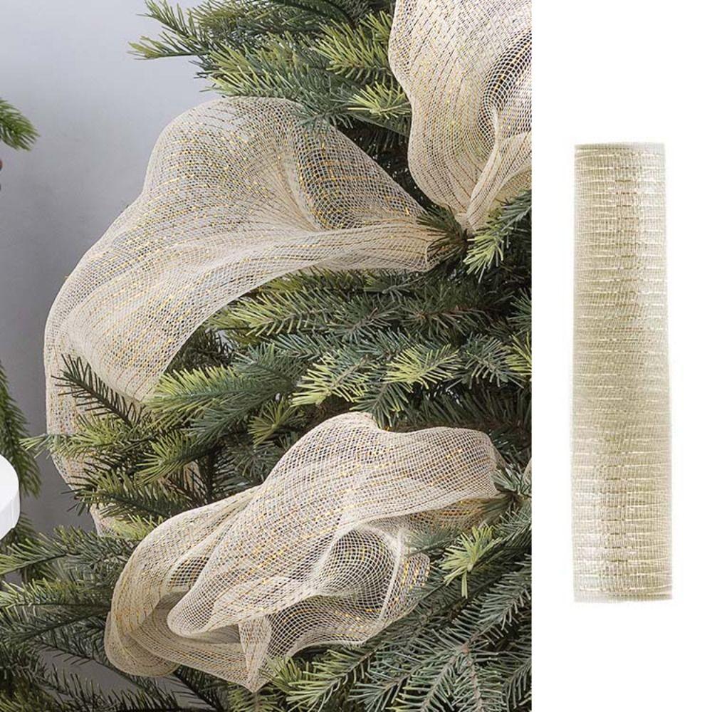 Сделай сам Лента для венка 10 ярдов Упаковочная лента для подарков Рождественская елка Сетка-лента Свадьба