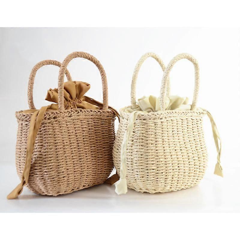 Luxora Straw Bags for Women Summer Hand-Woven Rattan Bag Handmade Woven Purse Wicker Beach Bag Bohemia Bali Handbag bolsos mimbre