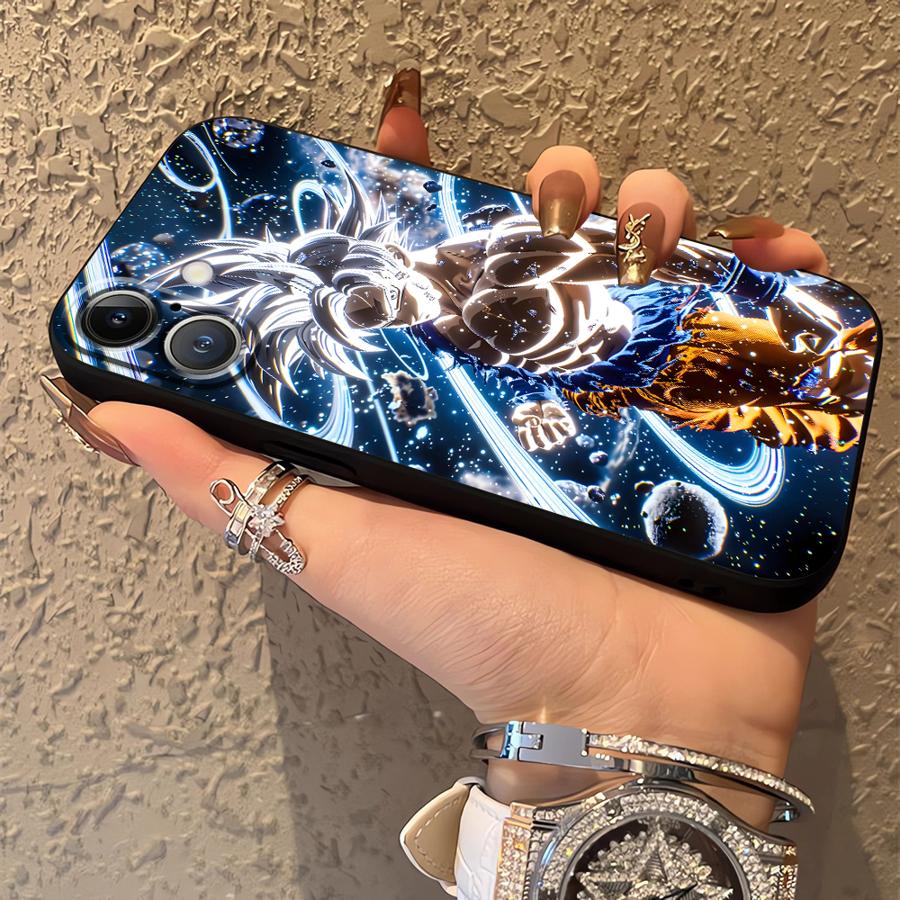 Чехол для iPhone XS Max XR 13 12 11 17 Pro Max 7 8 15 16 14 Plus 17Air Черный Мягкий Чехол для Телефона Dragon Ball Z Вселенная Goku
