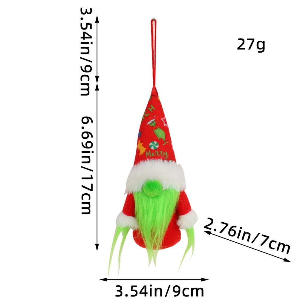 Кукла Рудольф и украшения в виде гномов без лиц с огоньками и пайетками для Рождества
