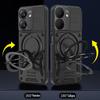 For Oppo A5x 5G Magnetic Case Shockproof TPU + PC Phone Back Cover with Kickstand