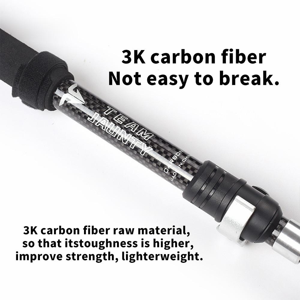 Треккинговые палки, 2 шт., складные телескопические палки из углеродного волокна, легкие прогулочные палки, альпинистская палка