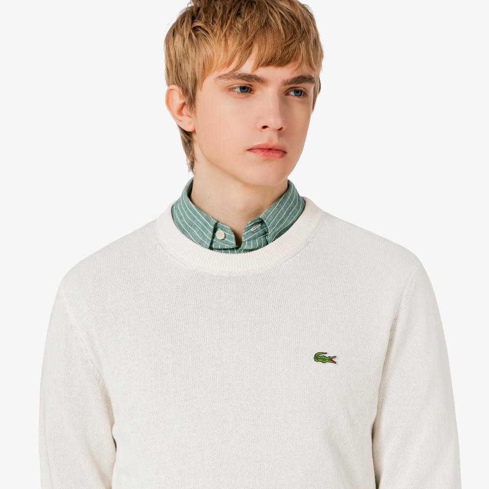 [lacoste] Men's Paper Long Sleeve Crewneck Pullover AH598E-56GXFJ