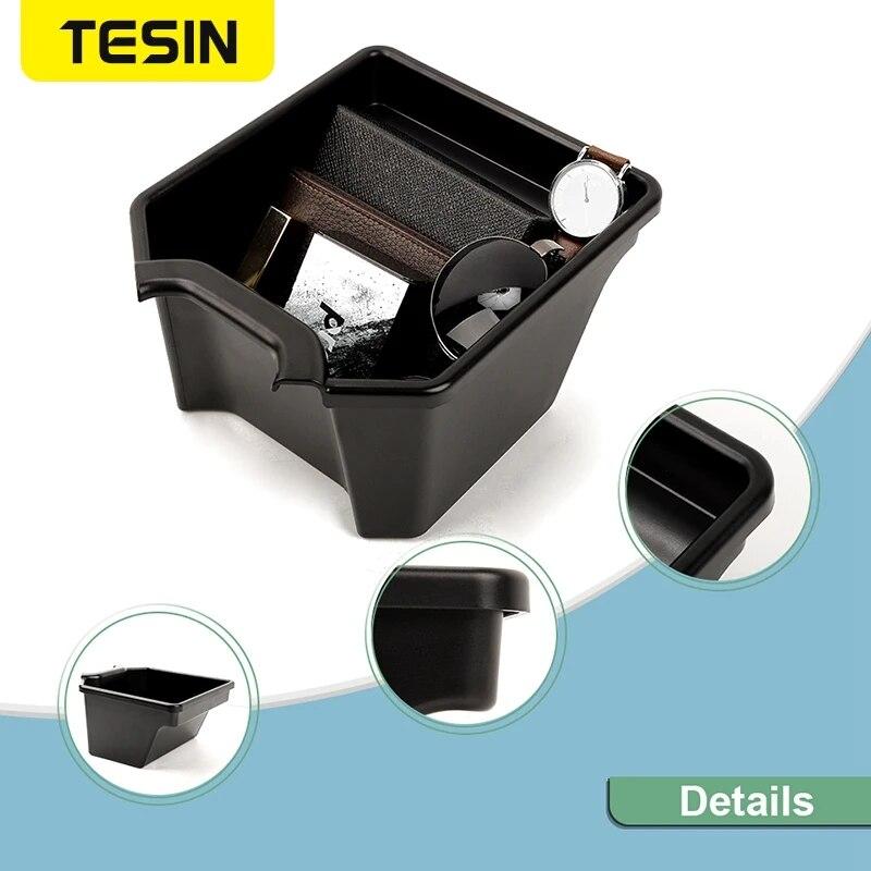 TESIN Car Rear Center Storage Box Organizer For Suzuki Jimny JB74 Interior Accessories Stowing Tidying