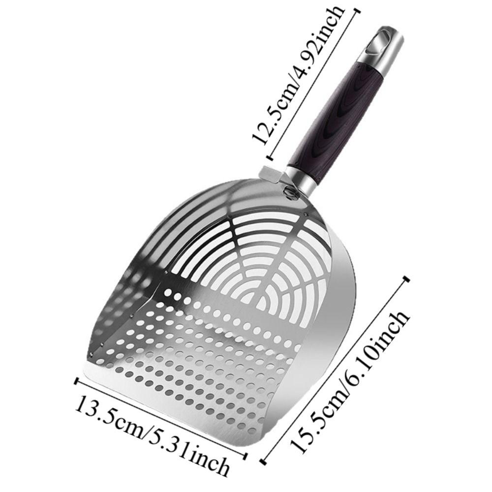 Deep Shovel Cat Litter Scoop Stainless Steel Toilet Garbage Picker Pet Cleaning