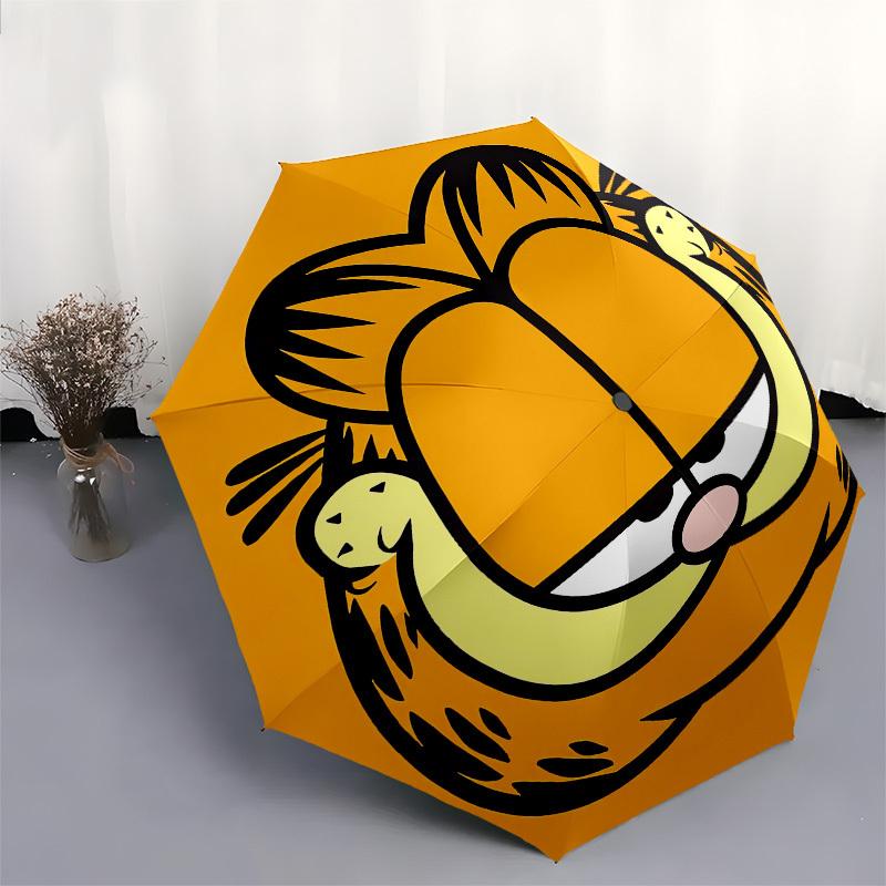 1pc Garfield Cat Umbrella with Plastic Handle,Suitable for All Seasons Home Travel Outdoor UmbrellaM923