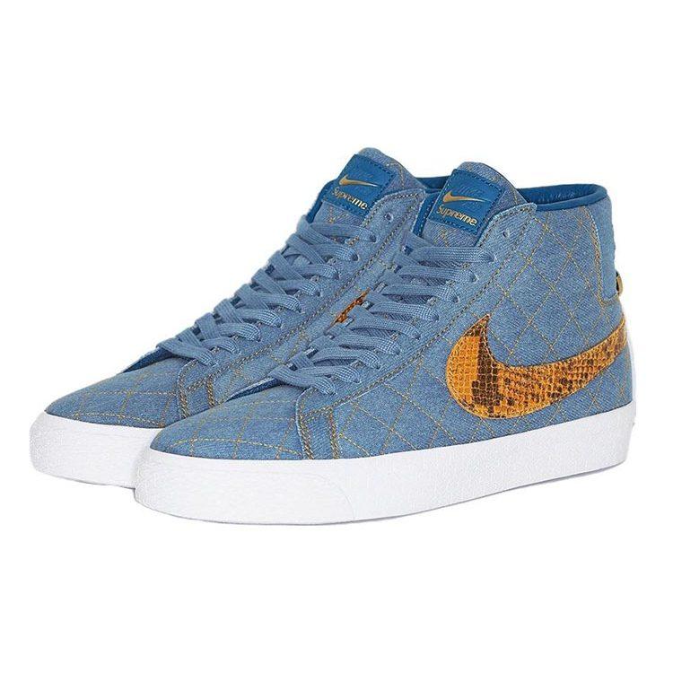 Nike Sb Blazer Mid Qs Supreme Деним DX8421-400