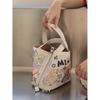 Fashion Graffiti Vegetable Basket Handbag Women'S Bag Fashion Going Out Niche Bucket Bag Commuting