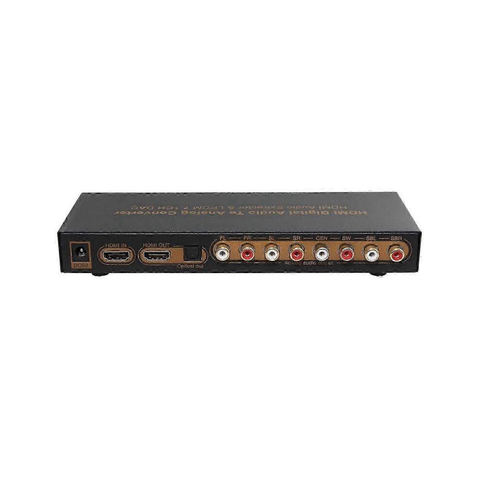LPCM HDMI-Compatible to 7.1 Audio Converter HDMI-Compatible Audio Splitter Optical RCA Output EU Plu