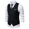 2023 Men's Large Solid Color Single-Breasted Casual Suit Vest - Korean Style