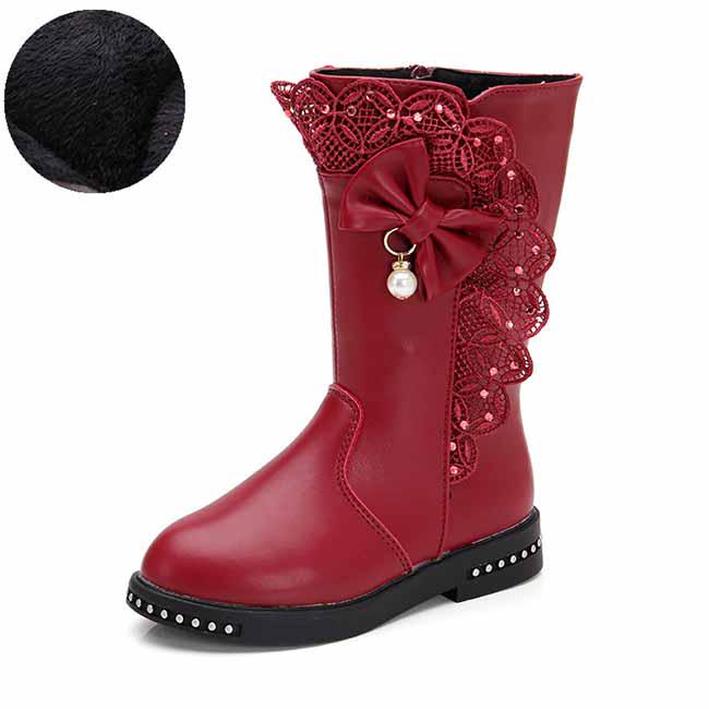 Зимние детские сапоги. Сапоги для девочек. Детская обувь с высоким галстуком-бабочкой. Классические сапоги принцессы для девочек. Обувь для больших детей.