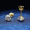 Sparkling 4 Prong 0.2-2CT D Color Moissanite Stud Earrings For Women Fine Jewelry S925 Silver Plated 18K Diamond Earring