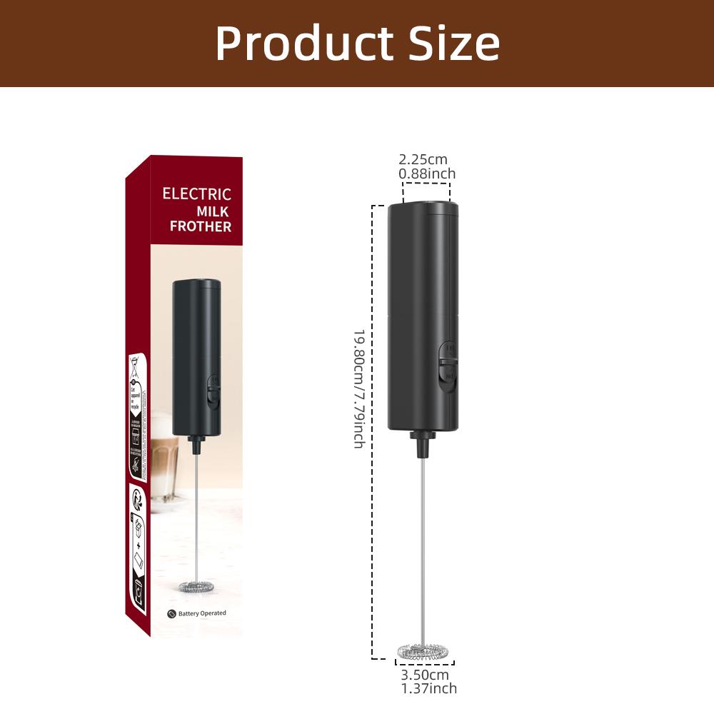 Электрический вспениватель молока, пенообразователь, миксер для кофе, электрический портативный венчик для напитков, мини-пенообразователь, работающий от батареи