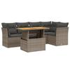 VidaXL Salon de Jardin avec Coussins 5 pcs, Canapés de Terrasse, Ensemble de Meubles de Patio, Mobilier d'Extérieur, Gris 3270822