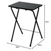 YAMAZEN RYST5040H(BKBK4) Folding Table, 70cm High, Scratch, Stain, Moisture, and Heat Resistant, 50cm Wide X 48cm Deep, Side Table/Mini Table, Fully A