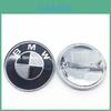 Logo Bmw For Real Carbon Fiber Black Silver 74mm Hood Trunk Badge Emblem