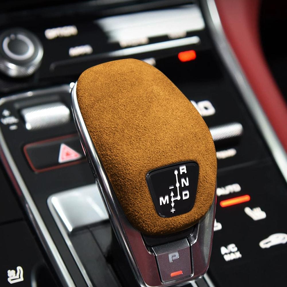 Новая замшевая пленка для Porsche Panamera 971, внутренняя отделка ручки переключения передач автомобиля, наклейка, аксессуары