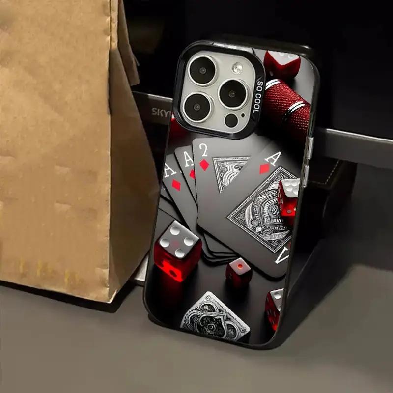 Fashion Poker Design Phone Case for Poco X6 X5 F5 F6 M6 X7 Pro Mi 14T 14 13T 13 12T 12 11 Lite 5G Cool IMD Material Cover