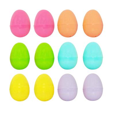 12 шт разноцветных заполняемых пластиковых пасхальных яиц. Пластик. Однотонный пасхальный наполнитель для яиц, сделай сам, украшение для вечеринки, детская игрушка