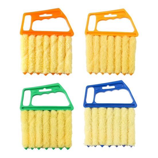 2/4Pcs Gap Brush Ergonomic Handle Efficient Shutter Cleaner with 7-Finger Design Blinds Air Vents Multi-layer Dust Removal Tool