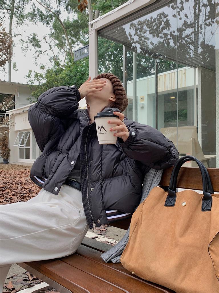 24 осень и зима новый 90 белый утиный пух модный маленький А-версия рукава летучая мышь маленький пуховик женский