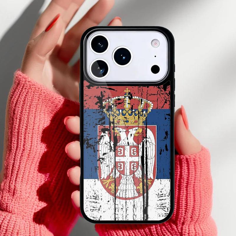 Мягкий чехол для телефона с флагом Сербии для iPhone 17 Air 16e 15 14 13 Pro Max Задняя крышка для 12 11 Pro Coque
