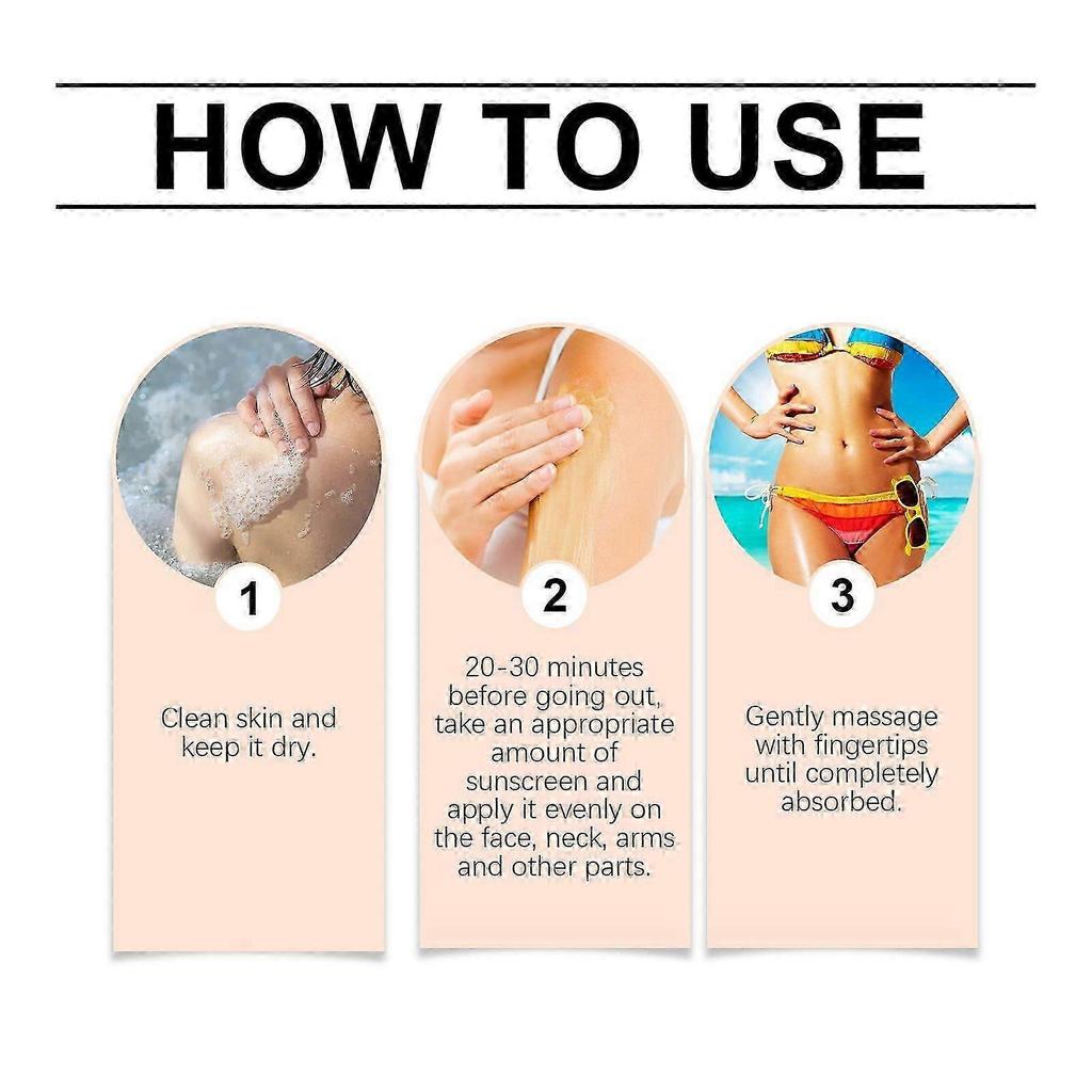 Lightweight Non-Sticky Sunscreen Cream with Broad Spectrum UV Protection  Fast Absorbing, No White Cast, Acne-Free, Perfect for Summer Outdoor Activit