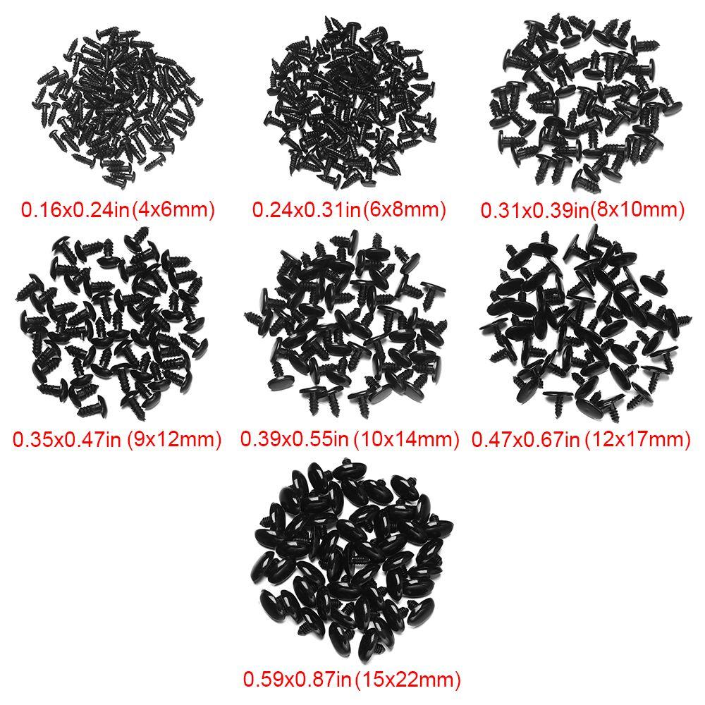 50/100pcs Crafts Plastic Oval Dog Noses Threaded Animals Eyes For DIY Dolls Toys Cute Bear Buttons Toy DIY Safety Doll Accessory