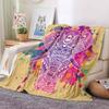 Mandala Elephant Blanket Flannel Breathable Super Warm Throw Blankets for Bedding Travel Bedroom Soft Throws Home Decor