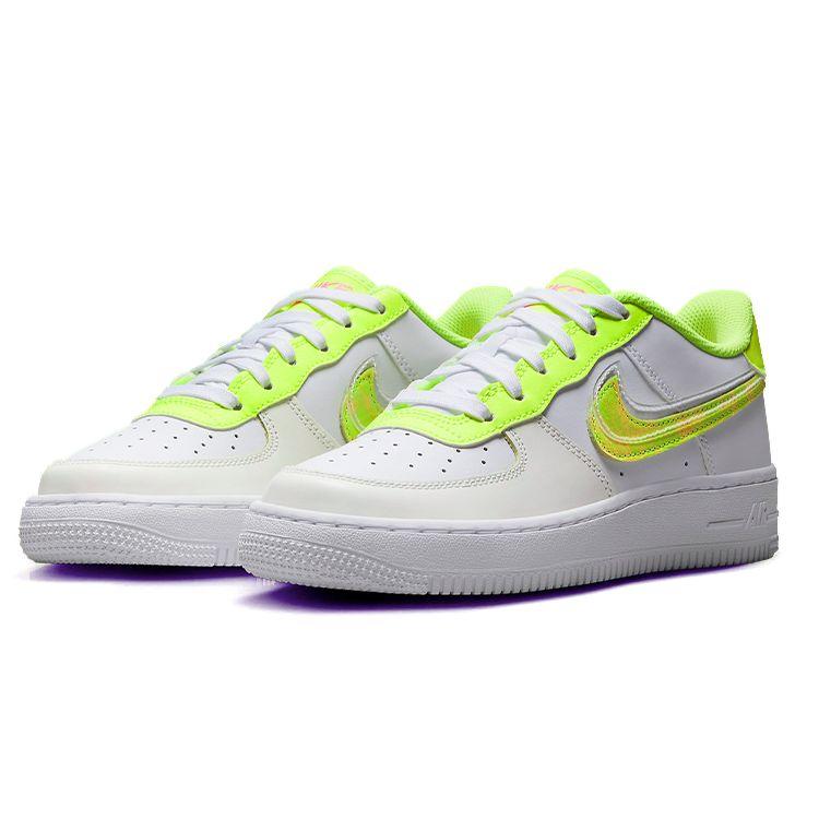 Nike Детские кроссовки Air Force 1 LV8 GS Acid Wash White Volt Pink-Glow DV1680-100