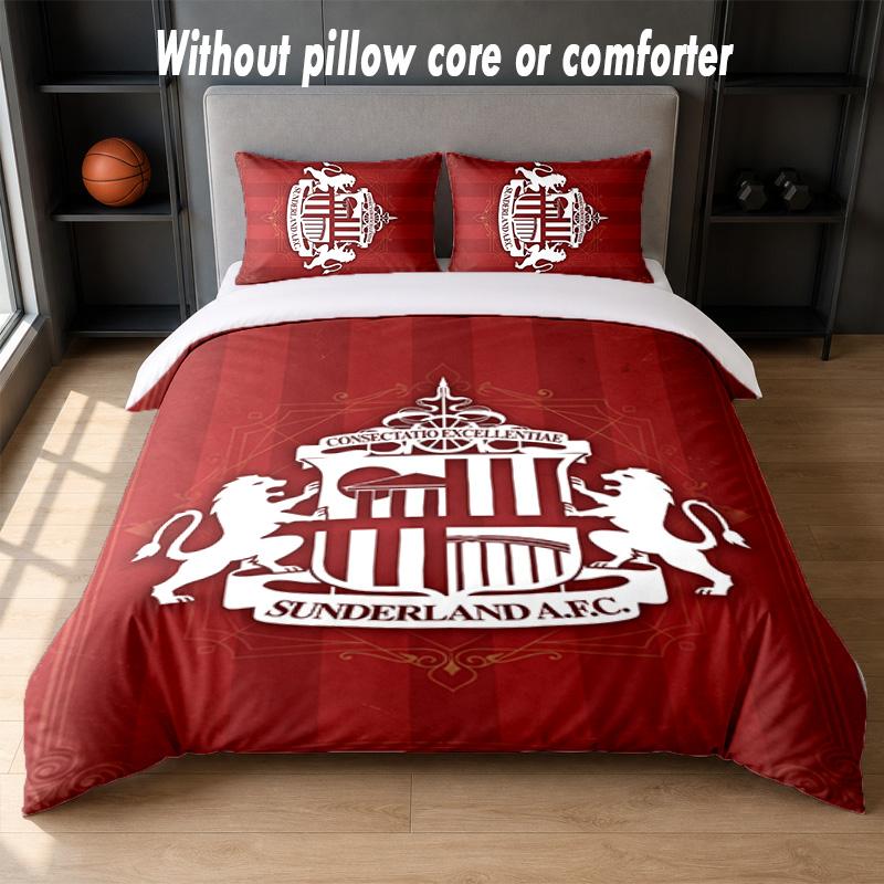 Sunderland Design Bed Bedding Set 1 Duvet Cover + 2 Pillowcases Soft Breathable Household Bed Linens