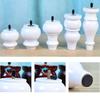 White Solid Wood Furniture Legs for Bed Gourd Shape Armchair Feets Cabinet Couch