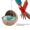 Natural Coconut Husk Bird Breeding Nest Bed Cage Hatching Nest with Mat