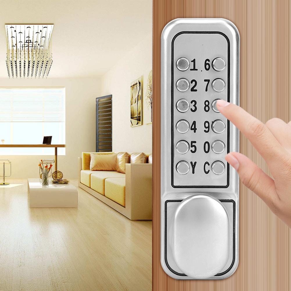Цинковый сплав механический цифровой дверной замок комплект водонепроницаемый без ключа безопасный вход для домашнего офиса деревянный