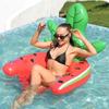 New Water Inflatable Pineapple Floating Bed Adult Floating Bed Thickened PVC Convenient Recliner with Backrest Floating Swimming Ring