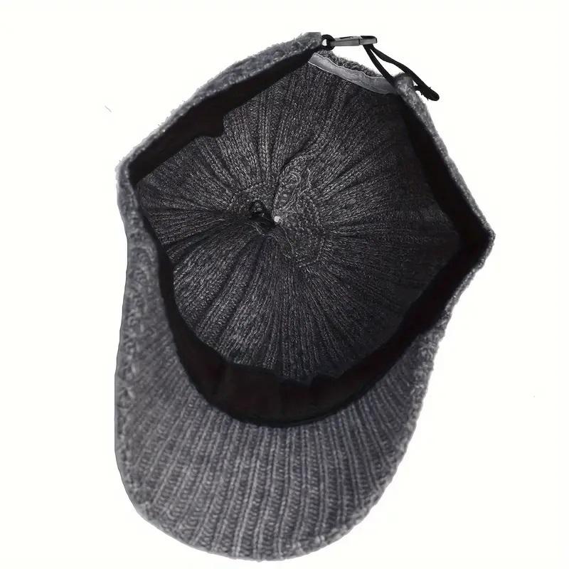 Trendy Knitted Baseball Cap For Men And Women - Autumn/Winter Trendy Fashionable Peaked Hat, Multi Use All Purpose And Warm