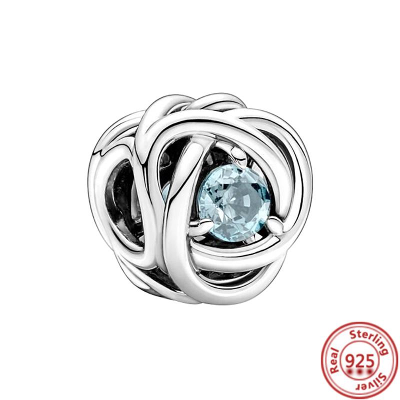 Новый 12 Созвездие Месяца Цвет Вечности Круг Подвеска Подходит Оригинальные Подвески Браслет Из Бисера Стерлингового Серебра 925 DIY Ювелирные Изделия