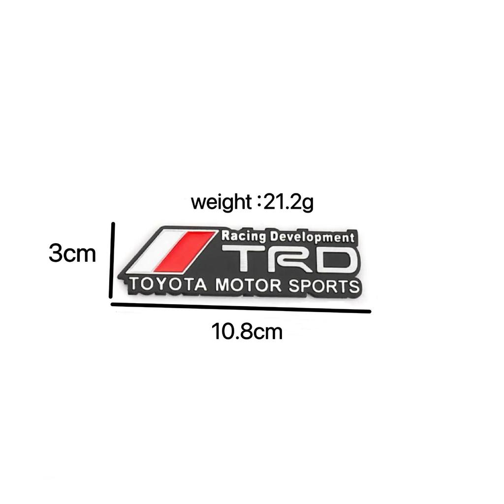 Toyota TRD Sports Aluminum Alloy Car Sticker - TRD Sportivo Brushed Finish