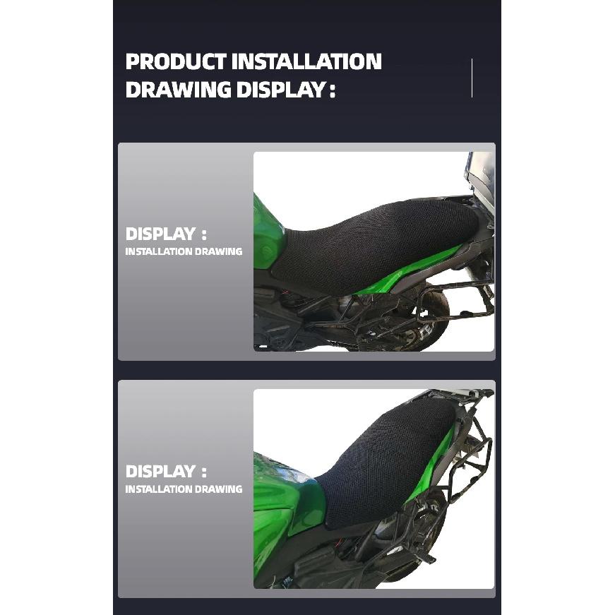 Motorcycle Accessories Anti-Slip 3D Mesh Fabric Protecting Cushion Seat Cover For Kawasaki 650 Versys 650 Versys650 KLE650 2022