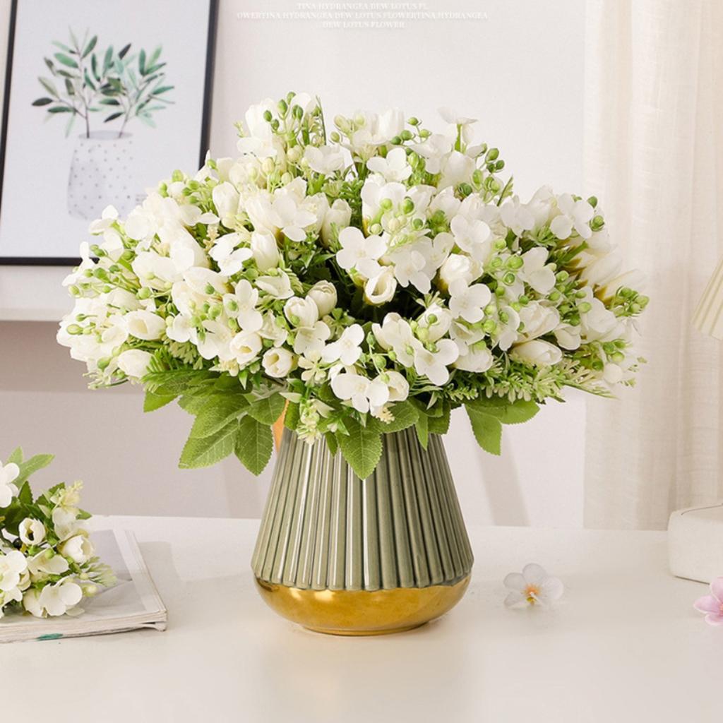 1 букет тюльпанов, искусственные мини-цветы, букет магнолий, цветок с длинным стеблем и листьями, искусственные цветы для домашнего декора, свадебных украшений