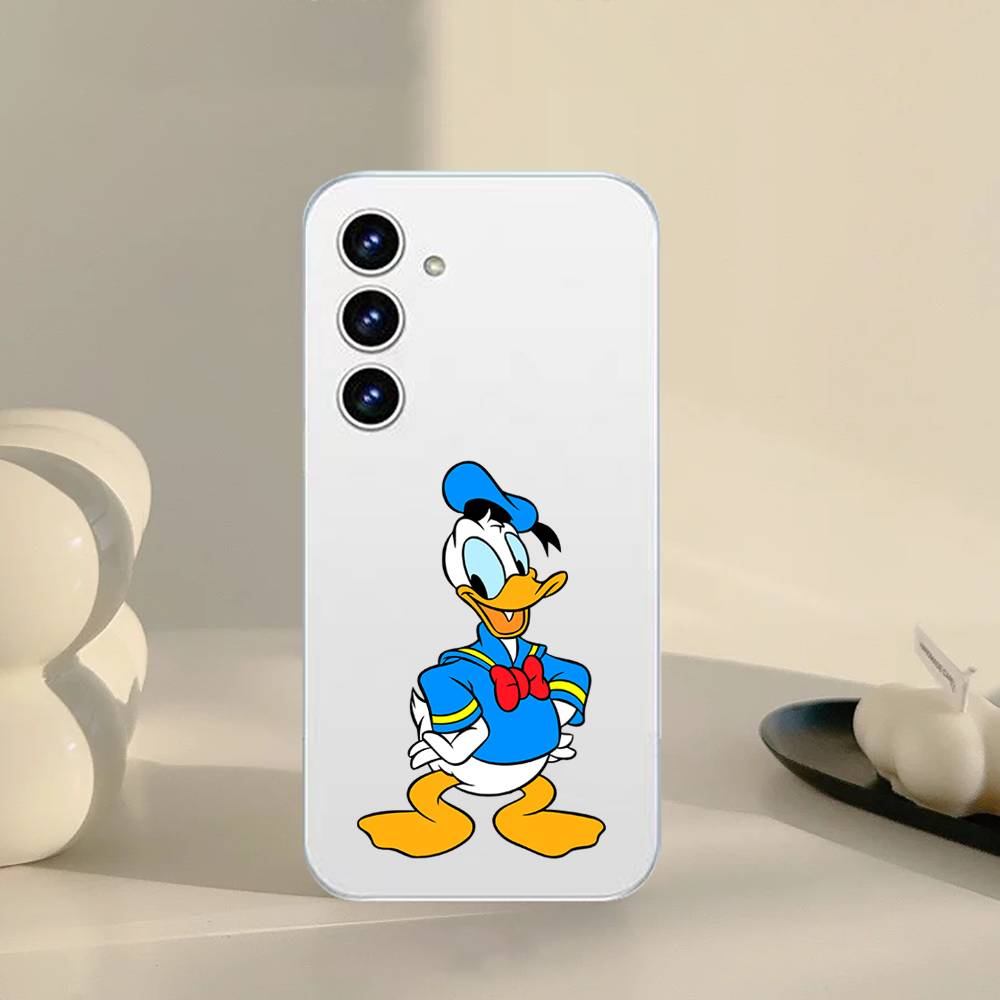 Милый Чехол для Телефона с Дональдом Даком для Samsung Galaxy S21 S22 S23 S24 S25ULTRA FE Ultra Plus5G A52S Прозрачный Чехол