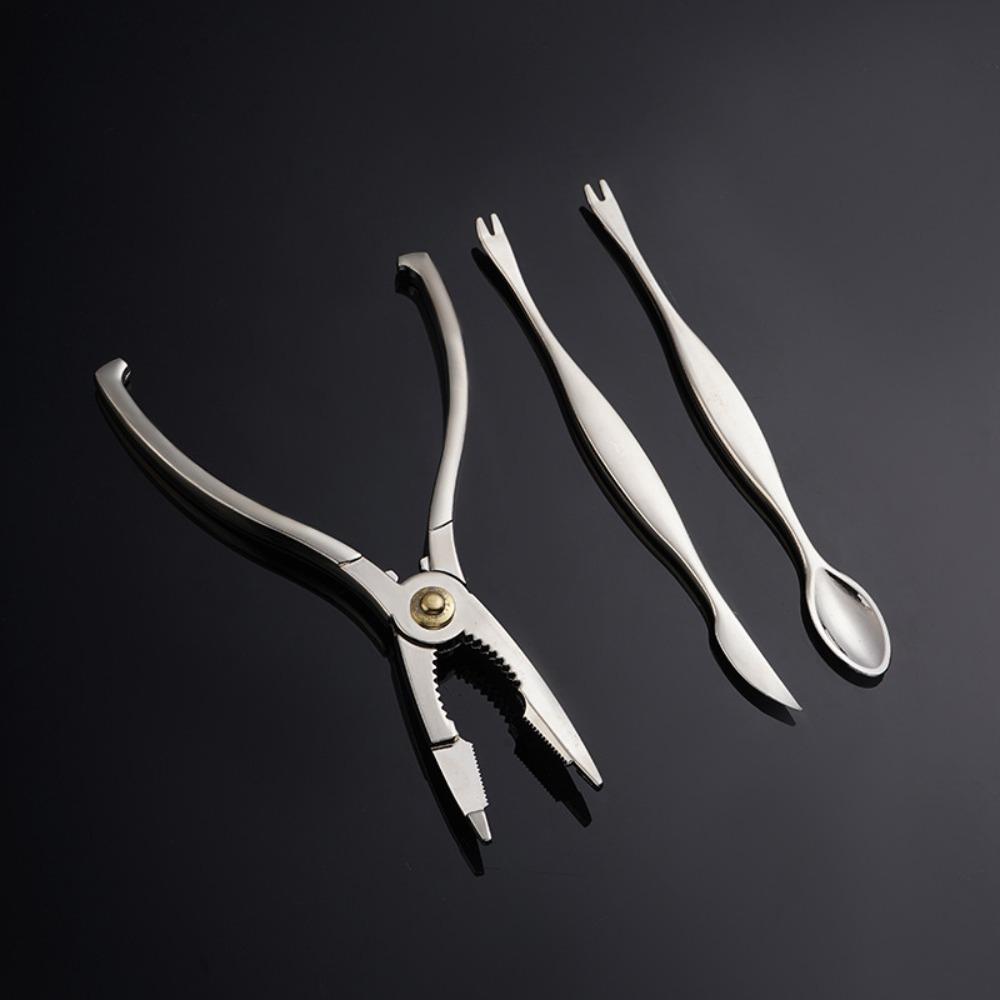 3pcs Labor-saving Crab Stripping Forceps High Hardness Crab Picks Spoons Set  Shrimp