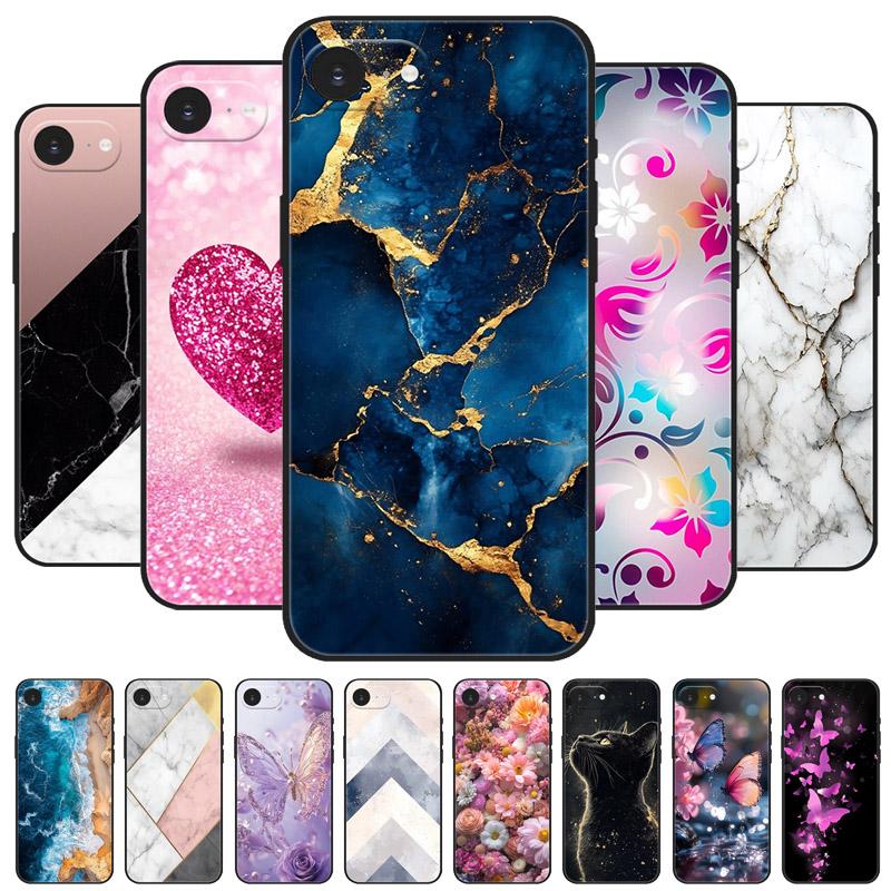 For Apple iPhone SE4 Case Marble Print Soft TPU Silicon Back Cover for iPhone SE 2025 2020 2022 2016 SE 4 Phone Cases Shell
