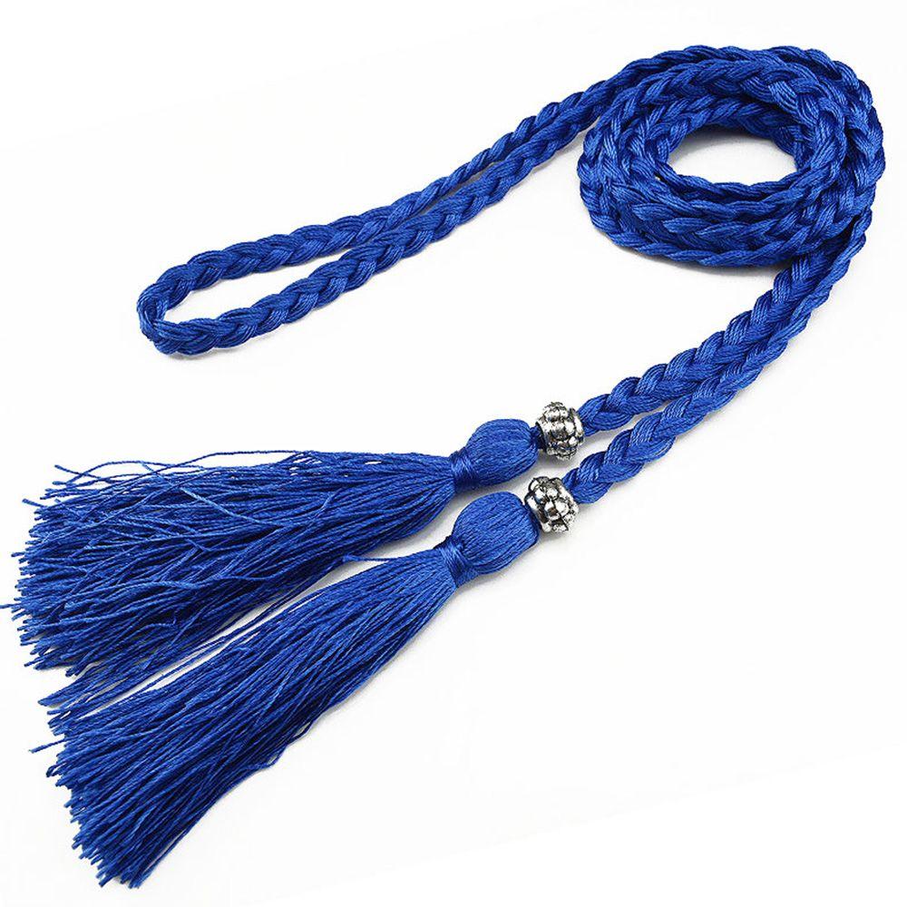 Thin Decorated Tassle Waistband Bow Dress Braided Belts Tassles Belts Waist Rope Waist Chain