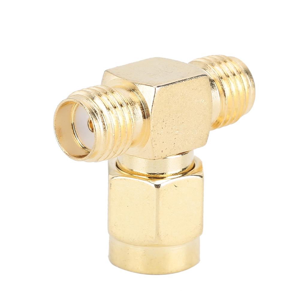 5 шт. позолоченный латунный 50 Ом SMA Male на двойной SMA Female адаптер со стандартной полярностью